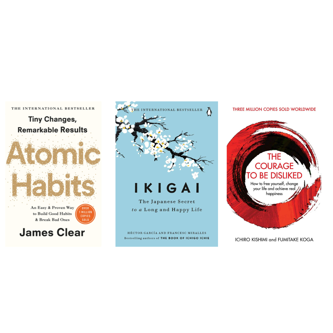 Buy Combo- Atomic Habits + Ikigai + The Courage To Be Disliked (paperback)