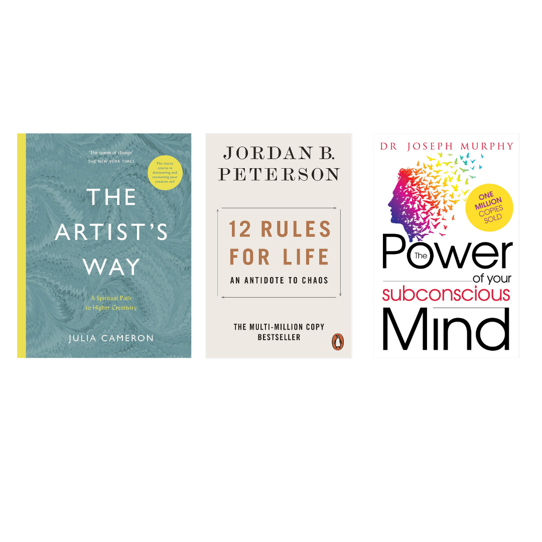 Buy Combo- THE ARTIST'S WAY + 12 Rules For Life + The Power of Your Subconscious Mind (paperback)