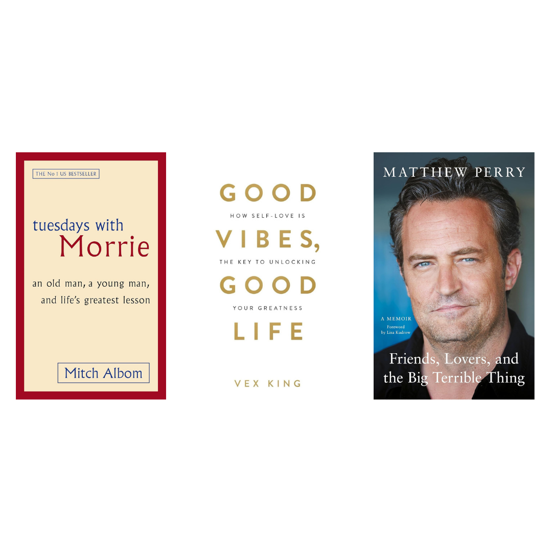 Buy Combo- Tuesdays with Morrie + Good Vibes Good Life + Friends, Lovers, and the Big Terrible Thing (paperback)