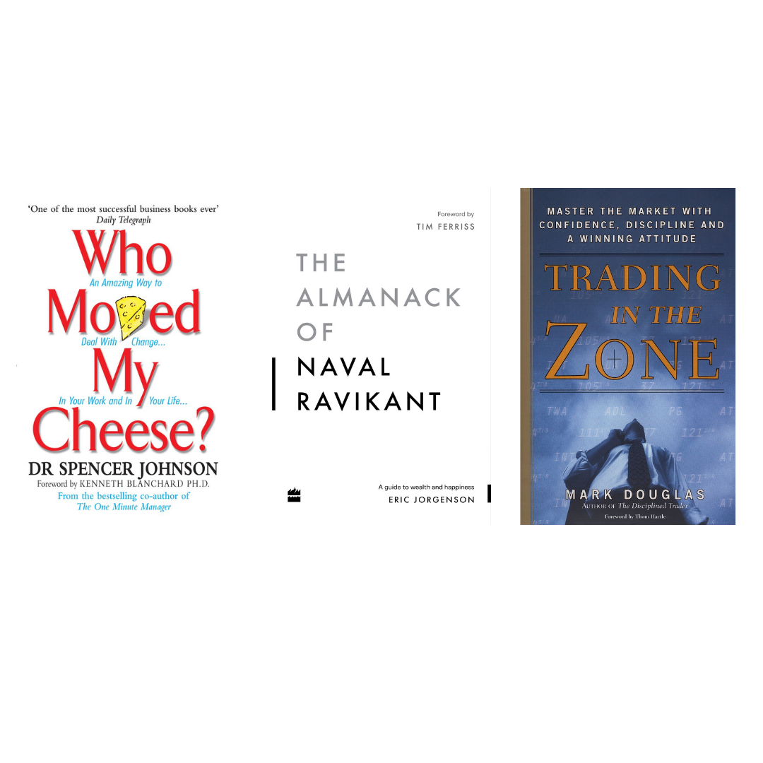 Buy Combo- Who Moved My Cheese? + The Almanack of Naval Ravikant + Trading in the Zone (paperback)
