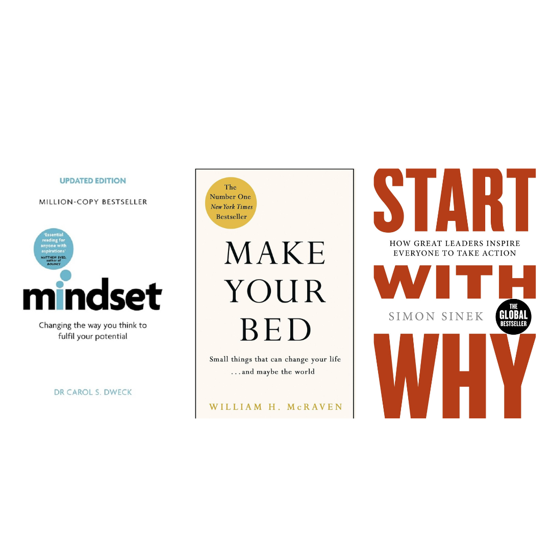 Buy Combo- Mindset + Make Your Bed + Start with Why (paperback)
