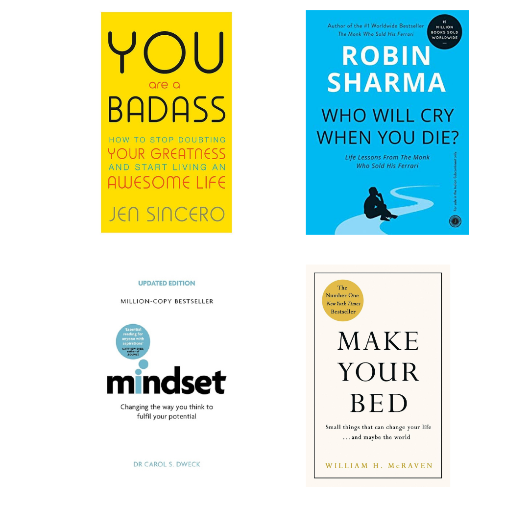Buy Combo- You Are a Badass + Who Will Cry When You Die? + Mindset + Make Your Bed (paperback)