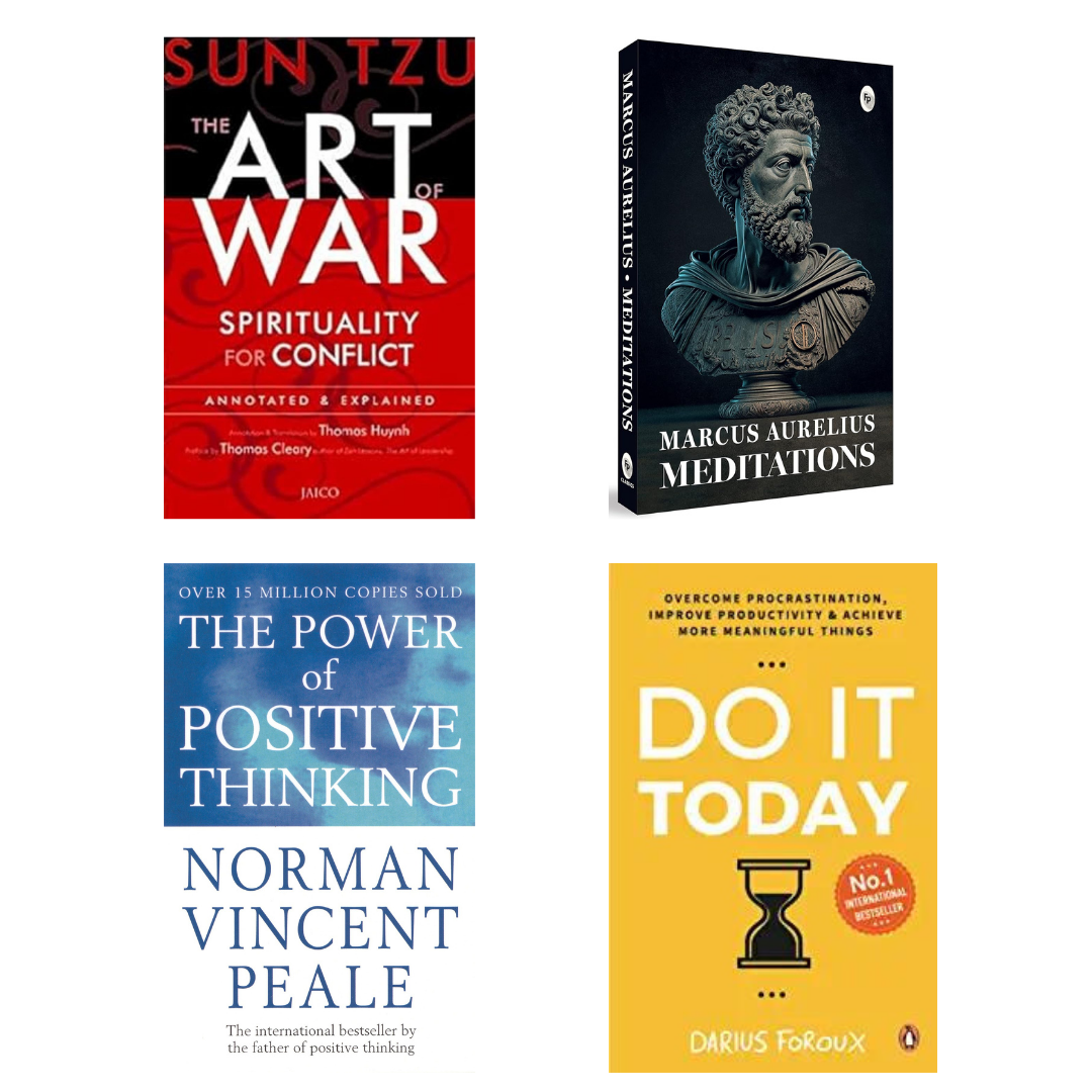 Buy Combo- The Art of War + Meditations + The Power of Positive Thinking + Do It Today (paperback)