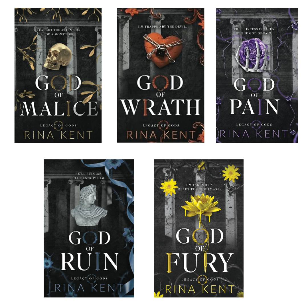 Buy Combo- The Gods of Vengeance Series God of Malice, God of Wrath, God of Pain, God of Ruin, God of Fury (paperback) by Rina Kent