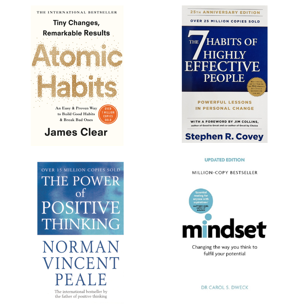 Buy Combo- Atomic Habits + The 7 Habits of Highly Effective People +  The Power of Positive Thinking +  Mindset (paperback)