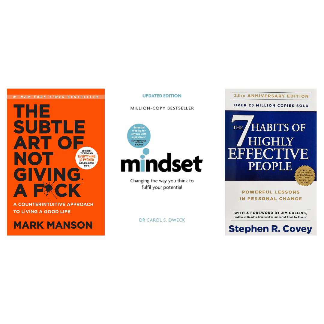 Buy Combo- The Subtle Art of not Giving a Fuck + Mindset + The 7 Habits of Highly Effective People (paperback)