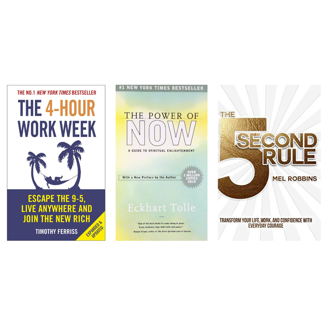 Buy Combo- The 4 Hour Workweek + The Power Of Now + The 5 Second Rule (paperback)
