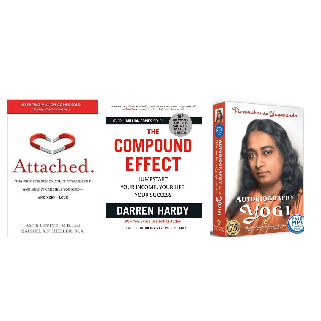 Buy Combo- Attached + The Compound Effect + Autobiography of a Yogi (paperback)