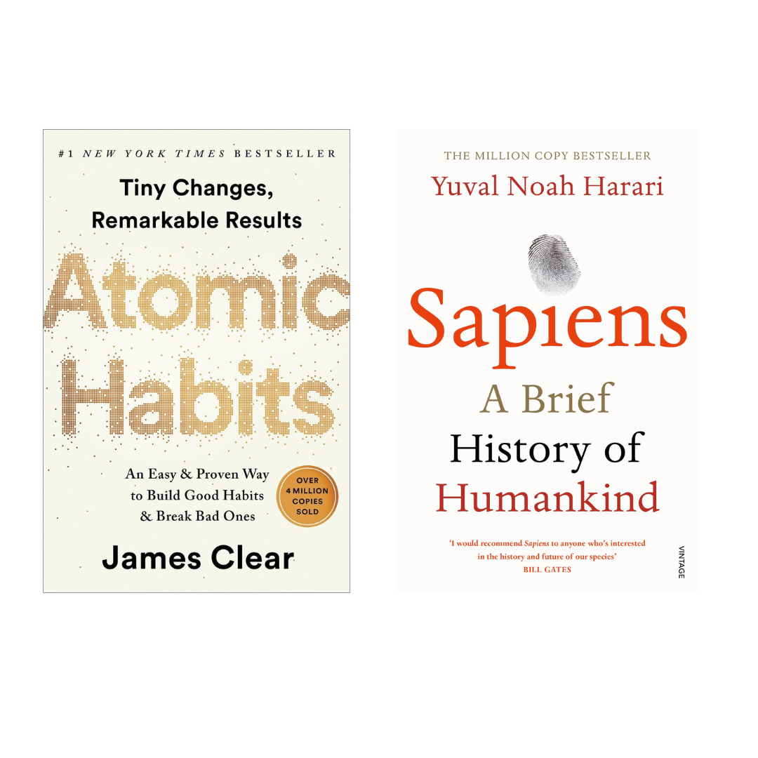Buy Combo- Atomic Habits+ Sapiens (paperback)