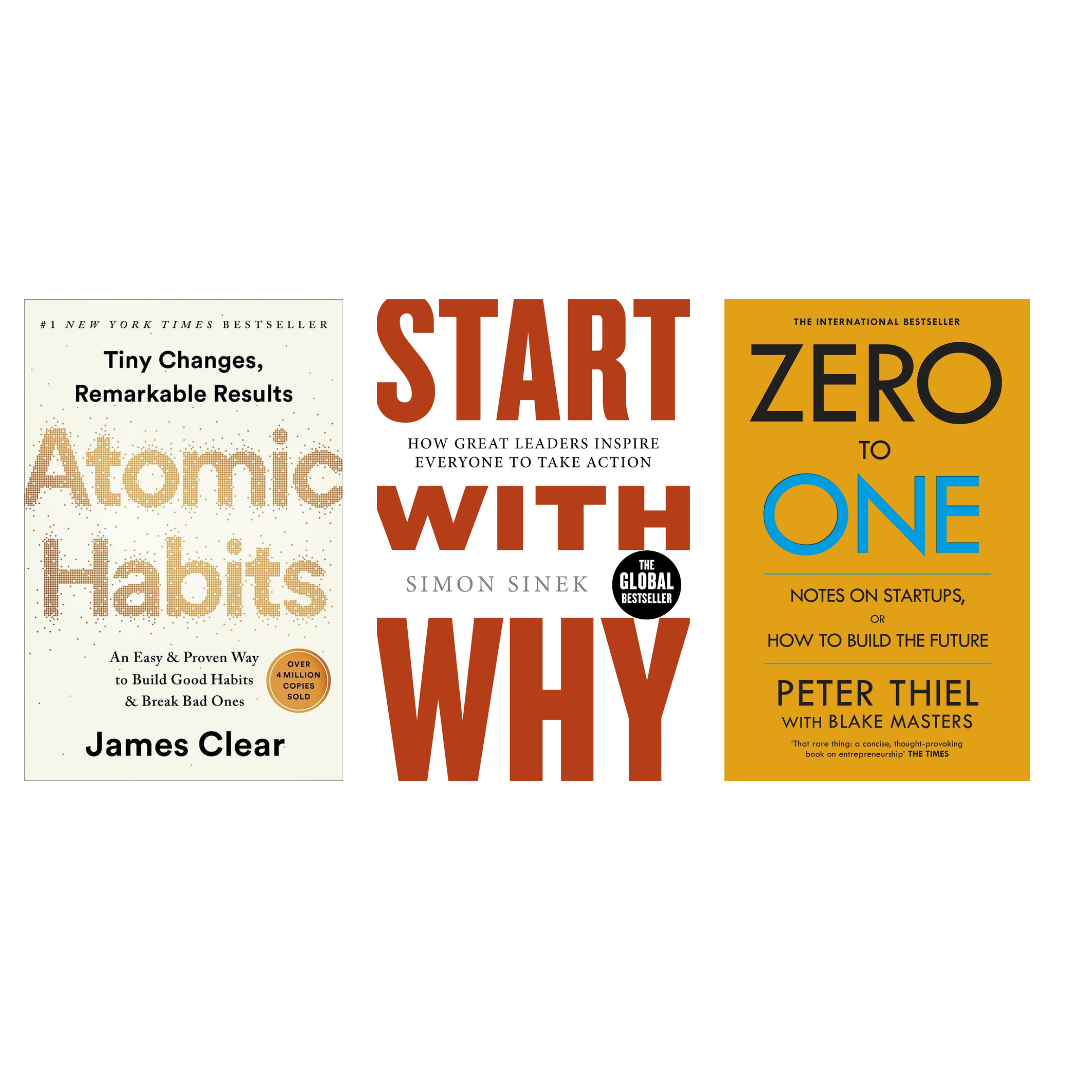 Buy Combo- Atomic Habits + Start With Why + Zero To One (paperback)