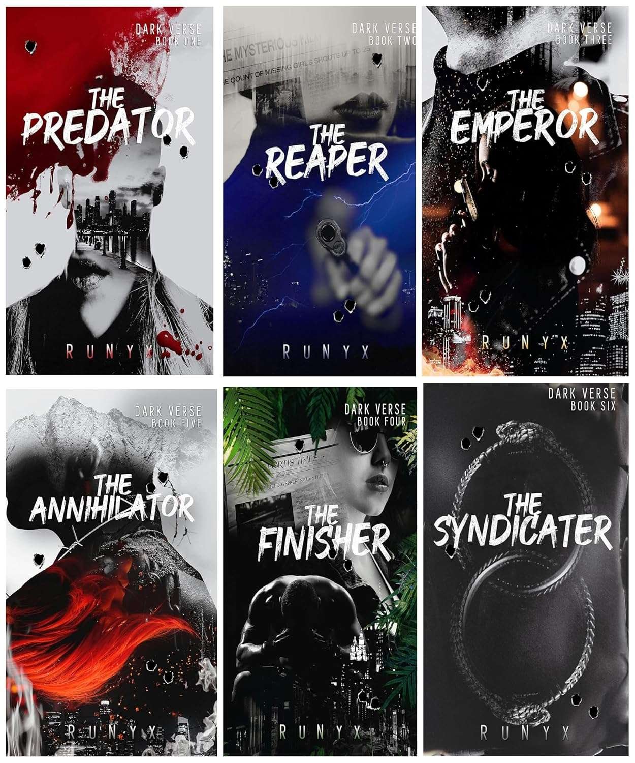 Buy Dark Verse Series Books Set The Predator + The Reaper + The Emperor +The Annihilator + The Finisher + The Syndicater Comboo of 6 Books by RuNyx (paperback)