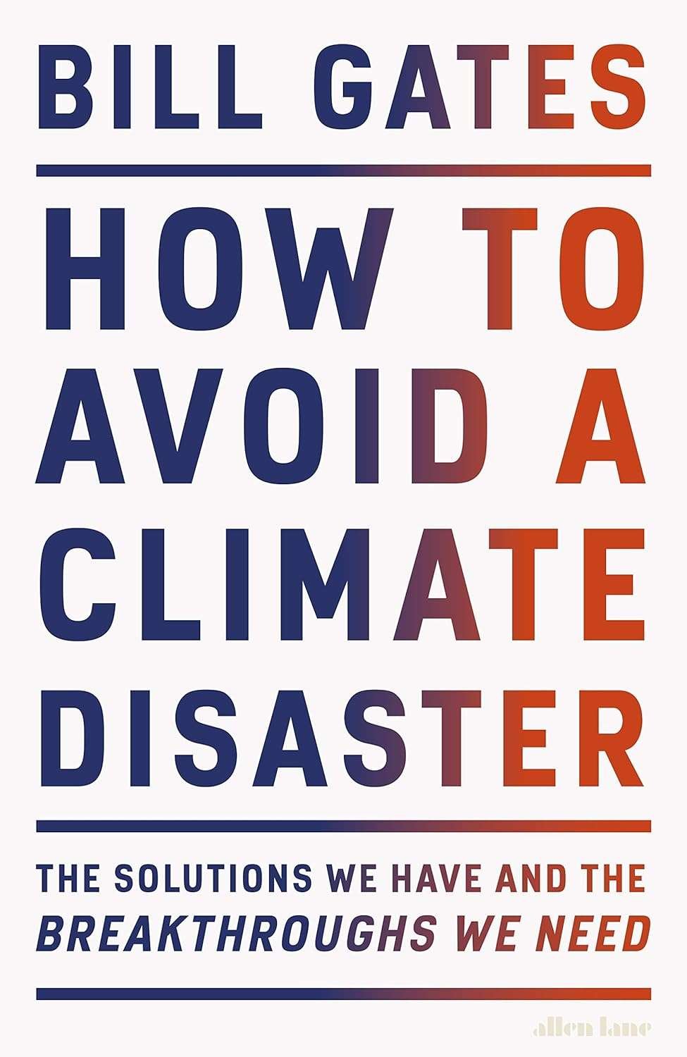 Buy How to Avoid a Climate Disaster by Bill Gates (paperback)