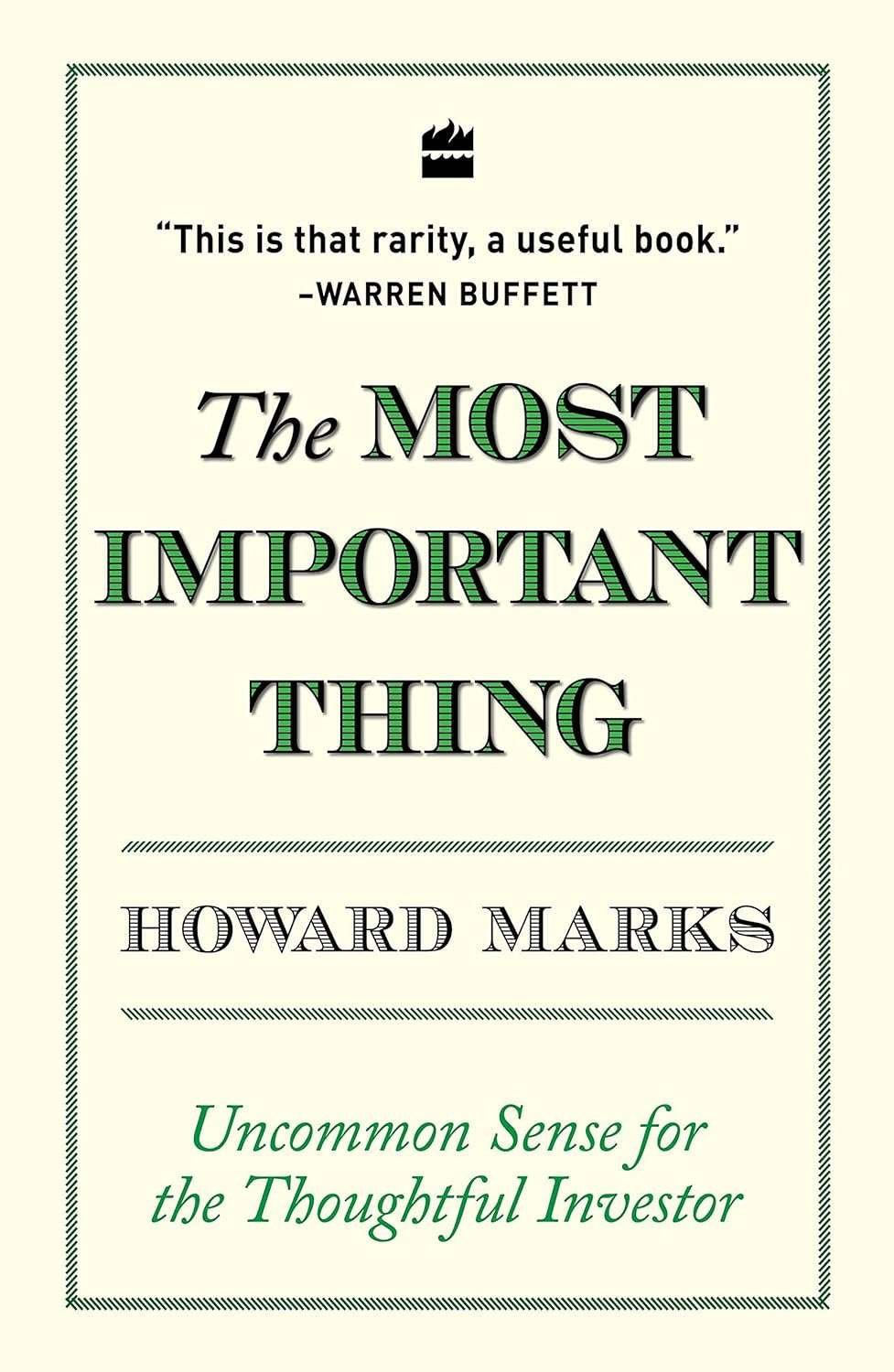 Buy The Most Important Thing (paperback)