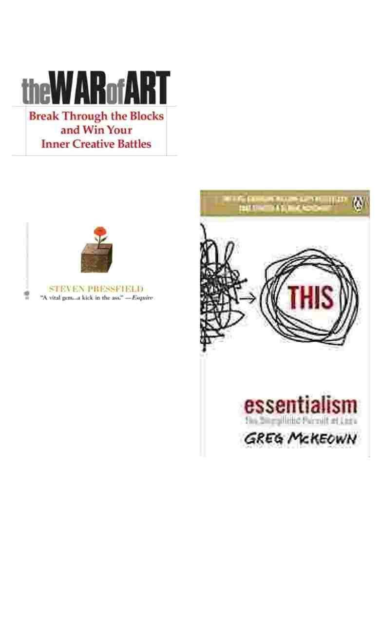 Buy (COMBO) War Of Art + Essentialism (Paperback)